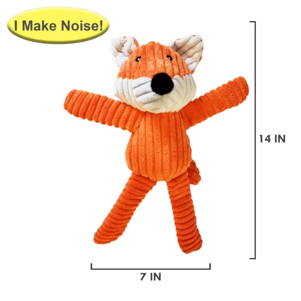 Victor the Fox - Corduroy Squeaker Plush Dog Toy - Image 2